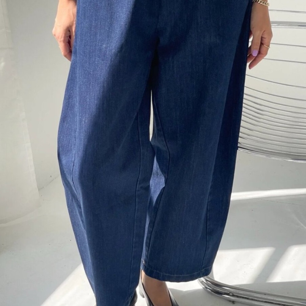 Women's Relaxed Fit Denim Pants - Picture 2 of 3